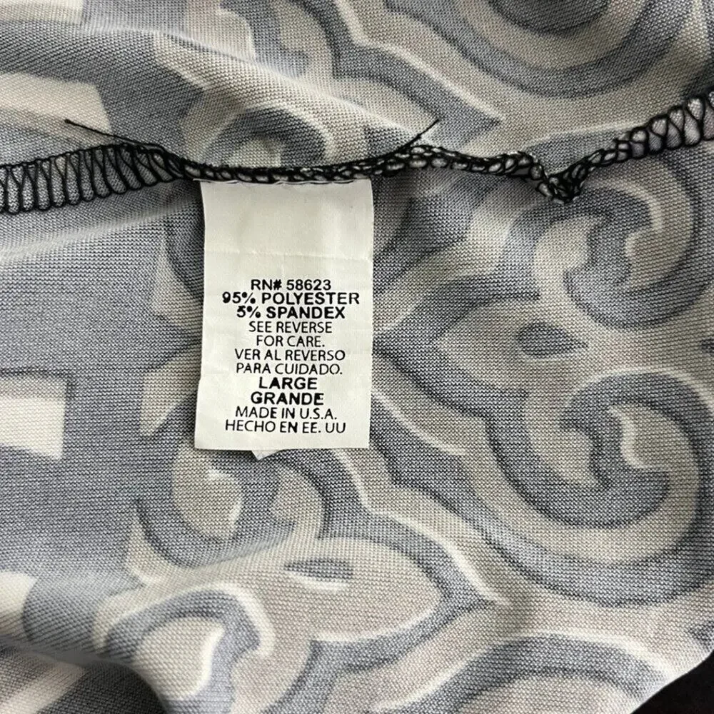 2/$30 Ellen Parker Zebra Print Dress Sleeveless Ruched Side Large #8864 - Picture 6 of 8